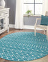 Mediterranean Lattice Collection Area Rug - Santorini (Turquoise)