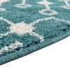 Mediterranean Lattice Collection Area Rug - Santorini (Turquoise) Round Turquoise  lifestyle 5