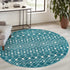 Mediterranean Lattice Collection Area Rug - Santorini (Turquoise)