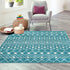 Mediterranean Lattice Collection Area Rug - Santorini (Turquoise)