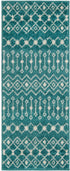 Mediterranean Lattice Collection Area Rug - Santorini (Turquoise)