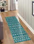 Mediterranean Lattice Collection Area Rug - Santorini (Turquoise)