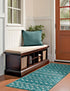 Mediterranean Lattice Collection Area Rug - Santorini (Turquoise)