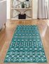 Mediterranean Lattice Collection Area Rug - Santorini (Turquoise)