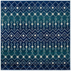 Mediterranean Lattice Collection Area Rug - Santorini (Navy and Teal) Square Navy and Teal Main