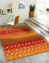 Mediterranean Lattice Collection Area Rug - Santorini (Orange and Red)