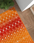 Mediterranean Lattice Collection Area Rug - Santorini (Orange and Red)