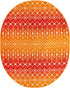 Mediterranean Lattice Collection Area Rug - Santorini (Orange and Red)