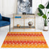 Mediterranean Lattice Collection Area Rug - Santorini (Orange and Red)