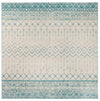 Mediterranean Lattice Collection Area Rug -  Casablanca (Ivory Blue) Square Ivory Blue Main