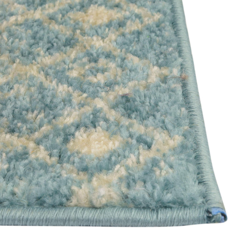 Mediterranean Lattice Collection Area Rug -  Casablanca (Ivory Blue) Runner Ivory Blue  lifestyle 6