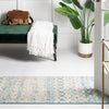 Mediterranean Lattice Collection Area Rug -  Casablanca (Ivory Blue) Runner Ivory Blue  lifestyle 16