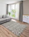 Berber Lattice Shag Collection Area Rug - Atlas (Gray) Rectangle Gray  lifestyle 9