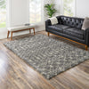 Berber Lattice Shag Collection Area Rug - Atlas (Gray) Rectangle Gray  lifestyle 14