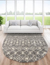 Berber Lattice Shag Collection Area Rug - Atlas (Gray) Oval Gray  lifestyle 27