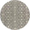 Berber Lattice Shag Collection Area Rug - Atlas (Gray) Round Gray Main