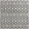 Berber Lattice Shag Collection Area Rug - Atlas (Gray) Square Gray Main