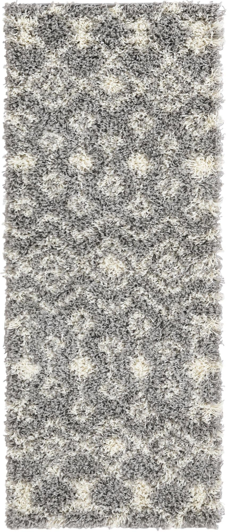 Berber Lattice Shag Collection Area Rug - Atlas (Gray) Runner Gray Main