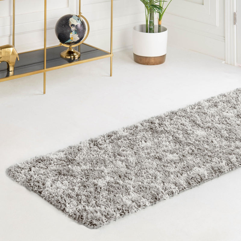 Berber Lattice Shag Collection Area Rug - Atlas (Gray) Runner Gray  lifestyle 15