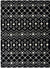 Berber Lattice Shag Collection Area Rug - Atlas (Black and White) Rectangle Black and White Main