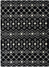 Berber Lattice Shag Collection Area Rug - Atlas (Black and White)