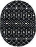 Berber Lattice Shag Collection Area Rug - Atlas (Black and White)