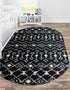 Berber Lattice Shag Collection Area Rug - Atlas (Black and White)