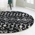 Berber Lattice Shag Collection Area Rug - Atlas (Black and White)