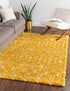 Berber Lattice Shag Collection Area Rug - Atlas (Yellow)