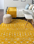 Berber Lattice Shag Collection Area Rug - Atlas (Yellow)