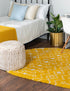 Berber Lattice Shag Collection Area Rug - Atlas (Yellow)