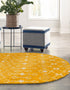 Berber Lattice Shag Collection Area Rug - Atlas (Yellow)