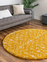 Berber Lattice Shag Collection Area Rug - Atlas (Yellow)