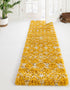 Berber Lattice Shag Collection Area Rug - Atlas (Yellow)