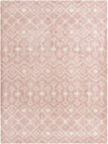 Berber Lattice Shag Collection Area Rug - Atlas (Light Pink) Rectangle Light Pink Main