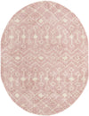 Berber Lattice Shag Collection Area Rug - Atlas (Light Pink) Oval Light Pink Main