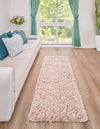 Berber Lattice Shag Collection Area Rug - Atlas (Light Pink) Runner Light Pink  lifestyle 25