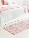 Berber Lattice Shag Collection Area Rug - Atlas (Light Pink) Runner Light Pink  lifestyle 28