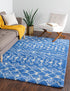 Berber Lattice Shag Collection Area Rug - Atlas (Periwinkle Blue)