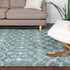 Berber Lattice Shag Collection Area Rug - Atlas (Light Blue)