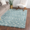 Berber Lattice Shag Collection Area Rug - Atlas (Light Blue) Rectangle Light Blue  lifestyle 15