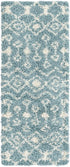 Berber Lattice Shag Collection Area Rug - Atlas (Light Blue)