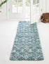 Berber Lattice Shag Collection Area Rug - Atlas (Light Blue)