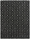 Lattice Loft Shag Collection Area Rug - Soho (Black and White) Rectangle Black and White Main