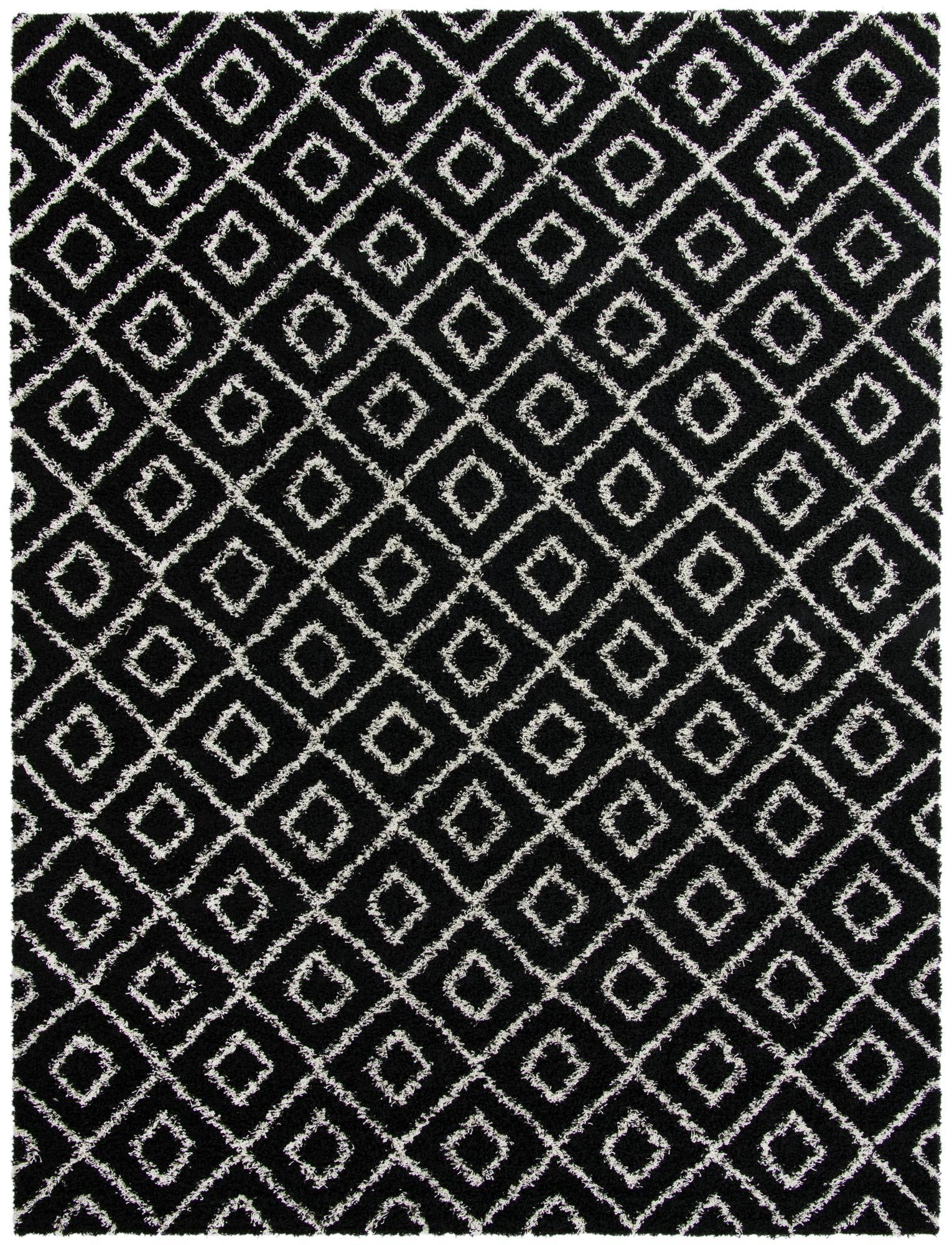 Trellis Haven Collection Area Rug - Soho (Black and White)