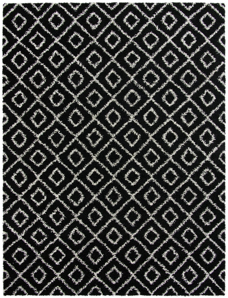 Trellis Haven Collection Area Rug - Soho (Black and White)