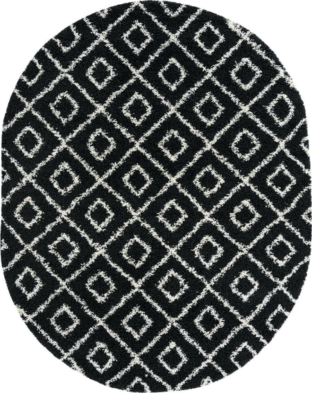 Trellis Haven Collection Area Rug - Soho (Black and White)