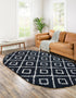 Trellis Haven Collection Area Rug - Soho (Black and White)