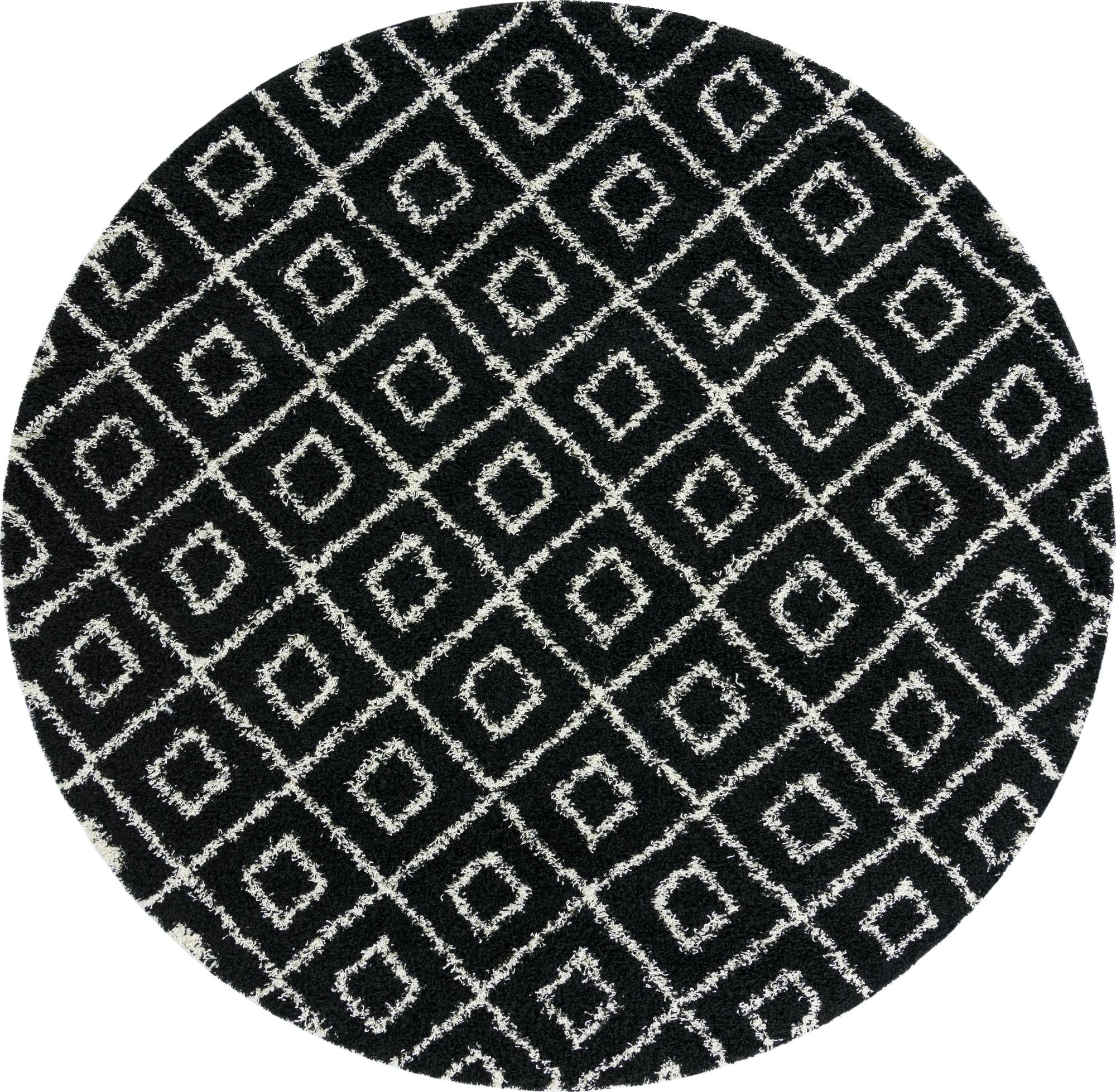 Trellis Haven Collection Area Rug - Soho (Black and White)