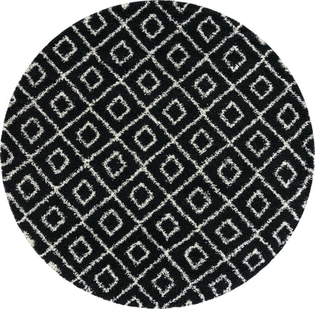 Trellis Haven Collection Area Rug - Soho (Black and White)